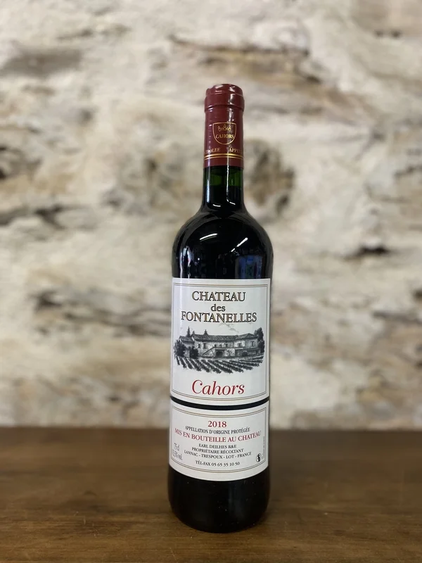 Bouteille de Cahors 2018 AOC Château des Fontanelles